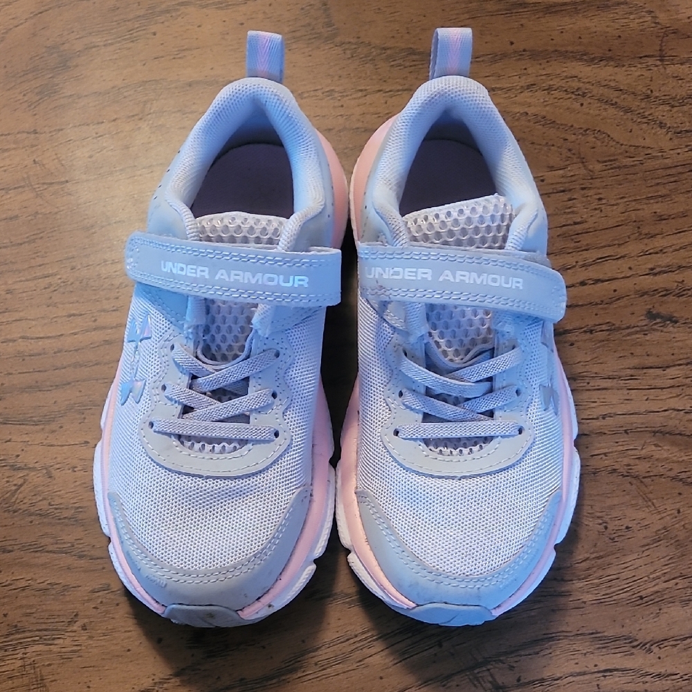Under Armour Kids' Blue and Pink Sneakers